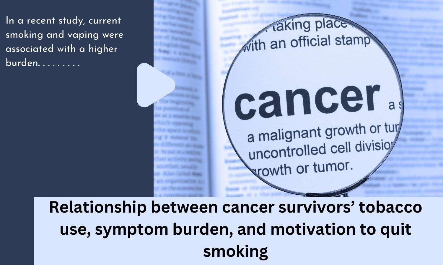 Relationship Between Cancer Survivors Tobacco Use Symptom Burden And Motivation To Quit Smoking 