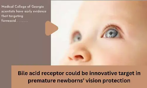 Bile acid receptor could be innovative target in premature newborns vision protection