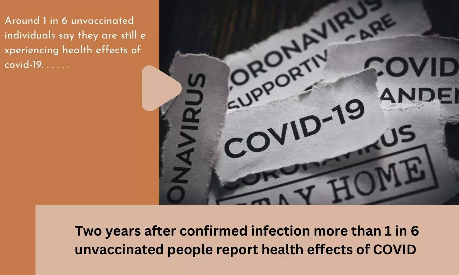 Two years after confirmed infection more than 1 in 6 unvaccinated people report health effects of COVID