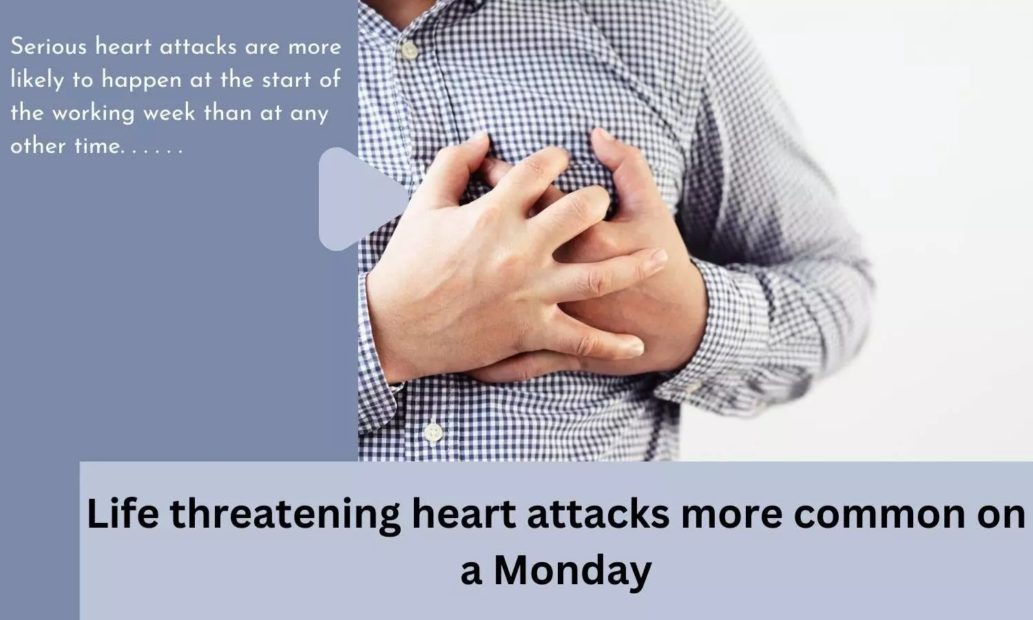 Life threatening heart attacks more common on a Monday