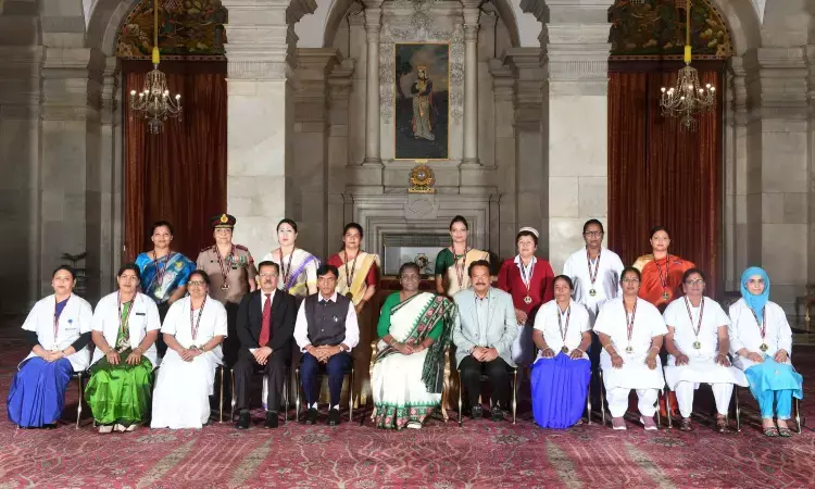30 nurses conferred with National Florence Nightingale Awards by President Murmu