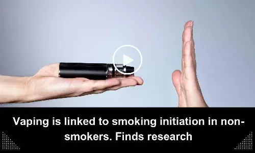 Vaping is linked to smoking initiation in non-smokers. Finds research