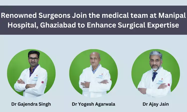 Renowned Surgeons join Manipal Hospital, Ghaziabad to enhance surgical expertise