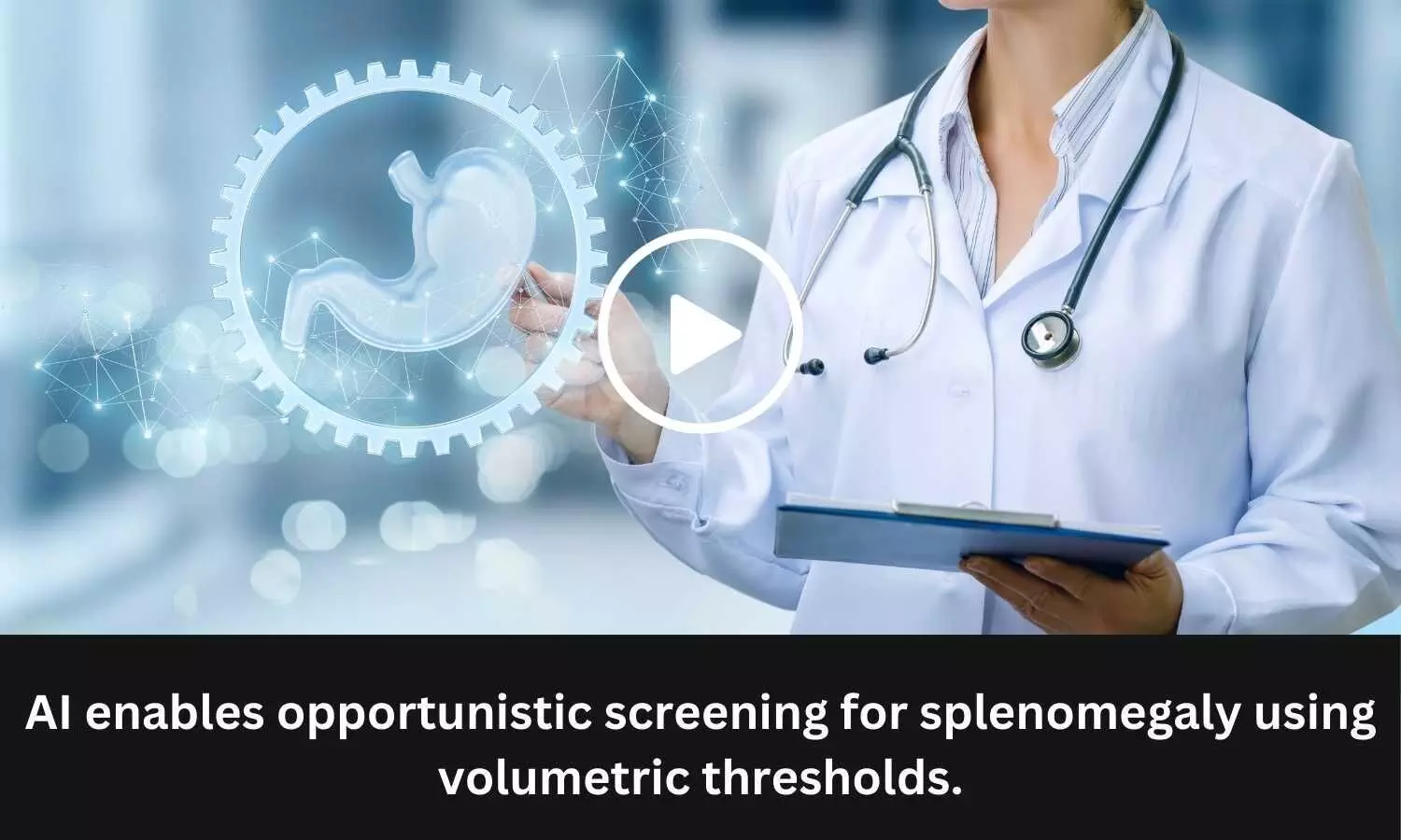 AI enables opportunistic screening for splenomegaly using volumetric thresholds.