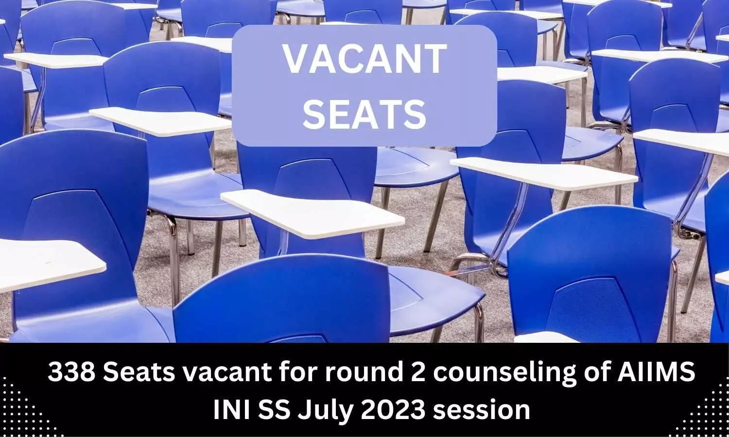 AIIMS INI SS July 2023 session: 338 seats vacant for round 2 counseling