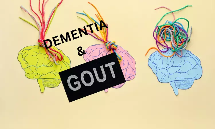 Gout weakly associated with Alzheimers disease and vascular dementia