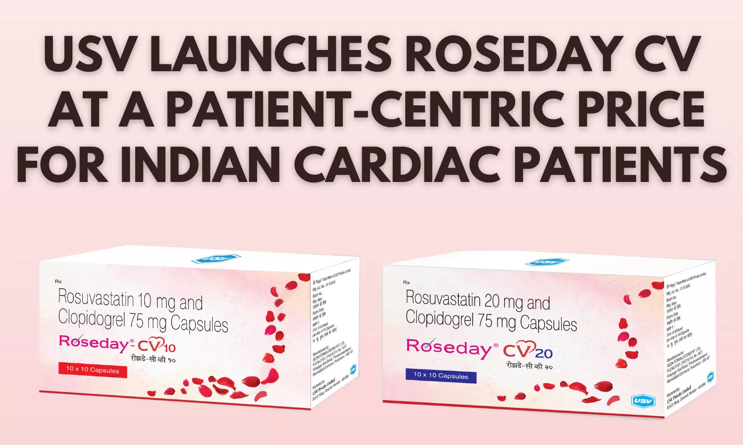 USV Launches Roseday CV at a Patient-Centric Price for Indian Cardiac Patients