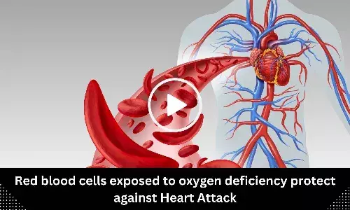 Red blood cells exposed to oxygen deficiency protect against Heart Attack