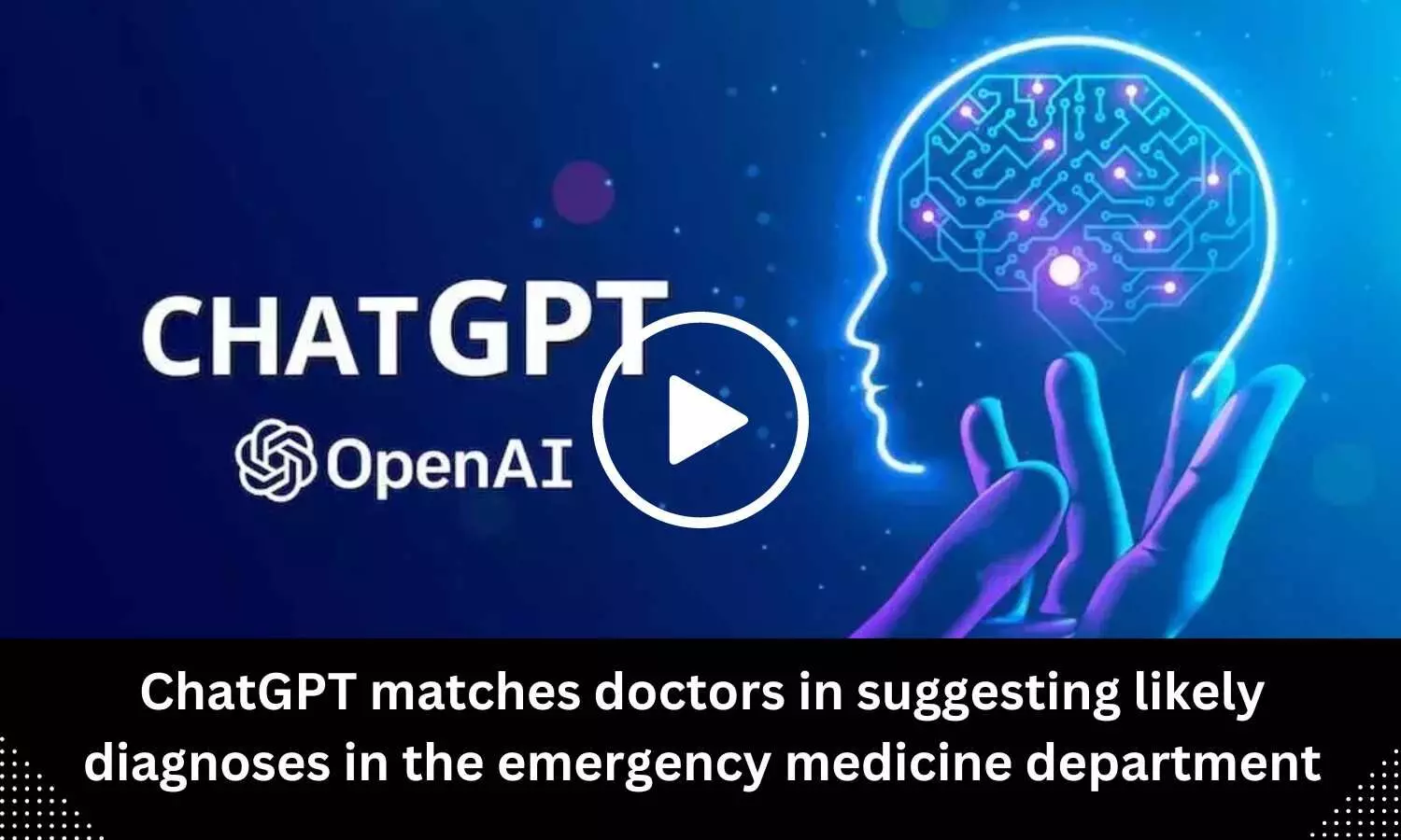 ChatGPT matches doctors in suggesting likely diagnoses in the emergency medicine department