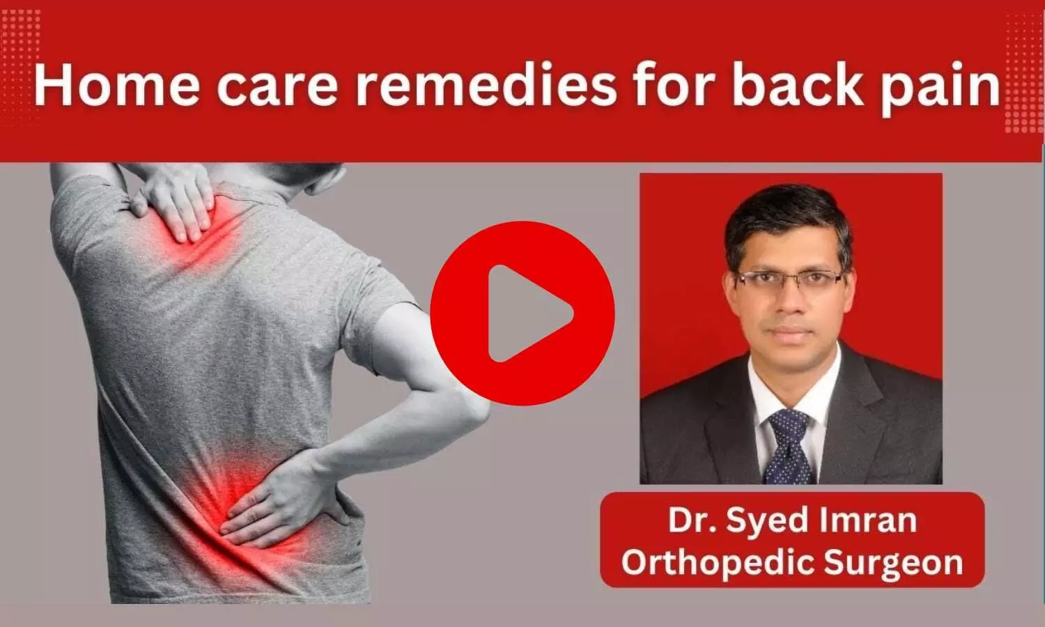 In-depth insights on Back pain- Ft. Dr. Syed Imran (Orthopedic Surgeon)