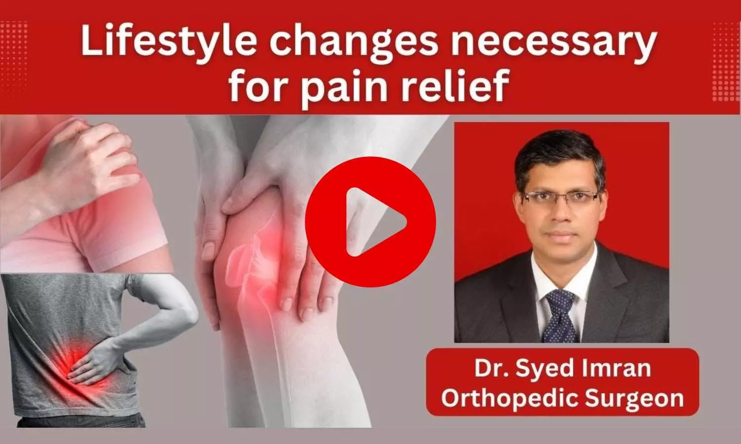 Lifestyle interventions needed to mitigate orthopedic pain- Ft. Dr. Syed Imran (Orthopedic Surgeon)