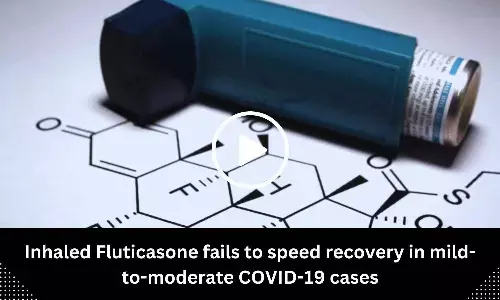 Inhaled Fluticasone fails to speed recovery in mild-to-moderate COVID-19 cases