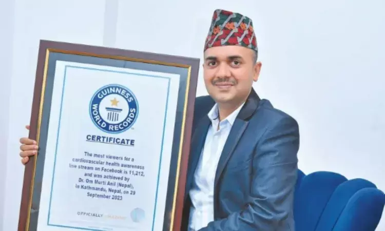Nepalese cardiologist sets Guinness World Record on health awareness
