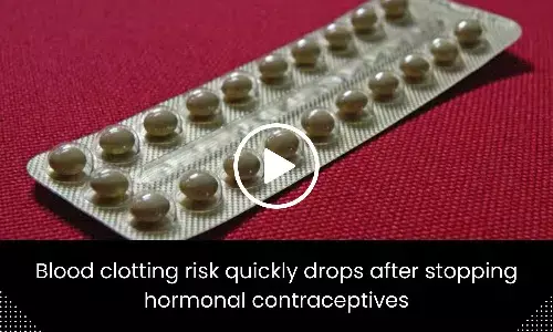 Blood clotting risk quickly drops after stopping hormonal contraceptives