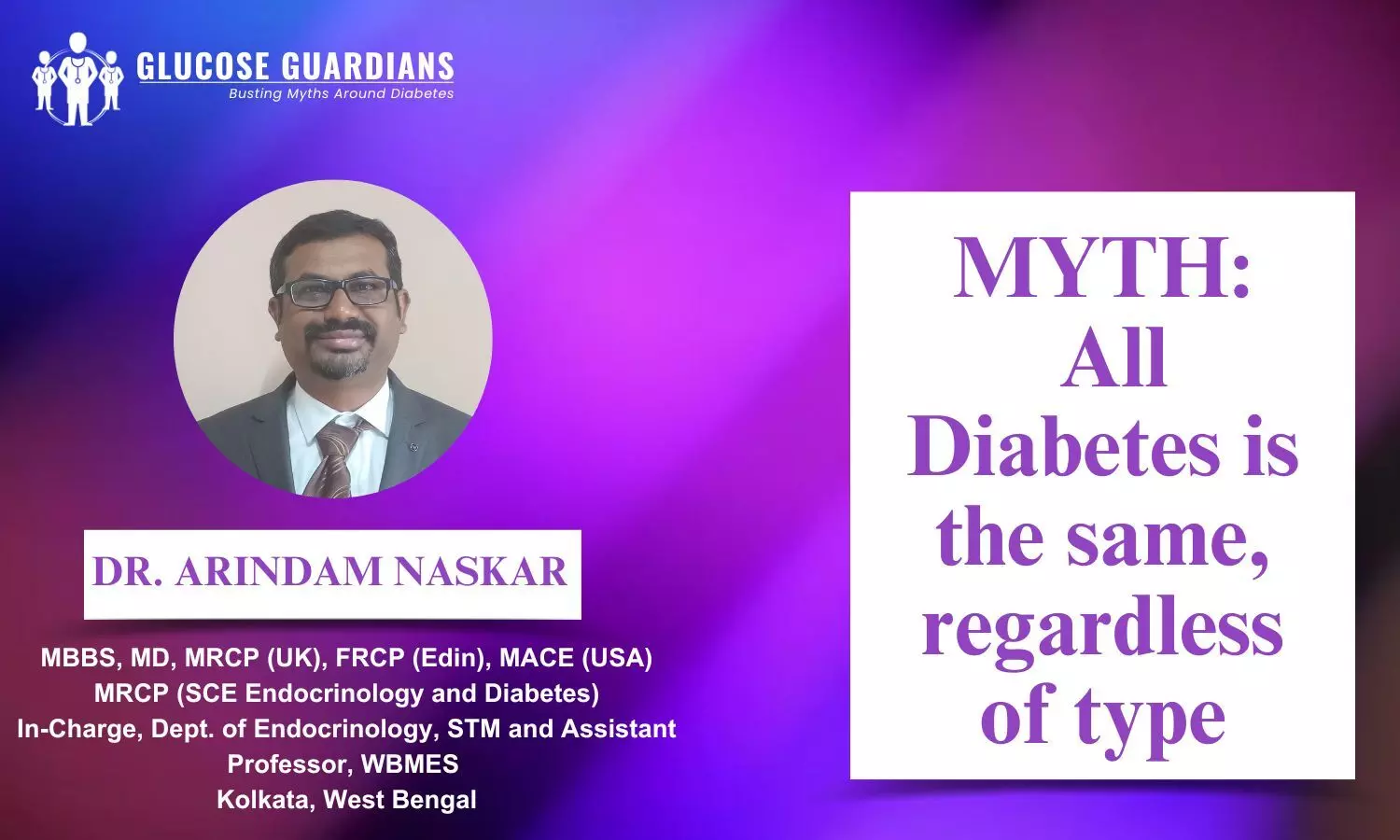 Why should we be concerned about diabetes, is it same regardless of the type? - Dr Arindam Naskar