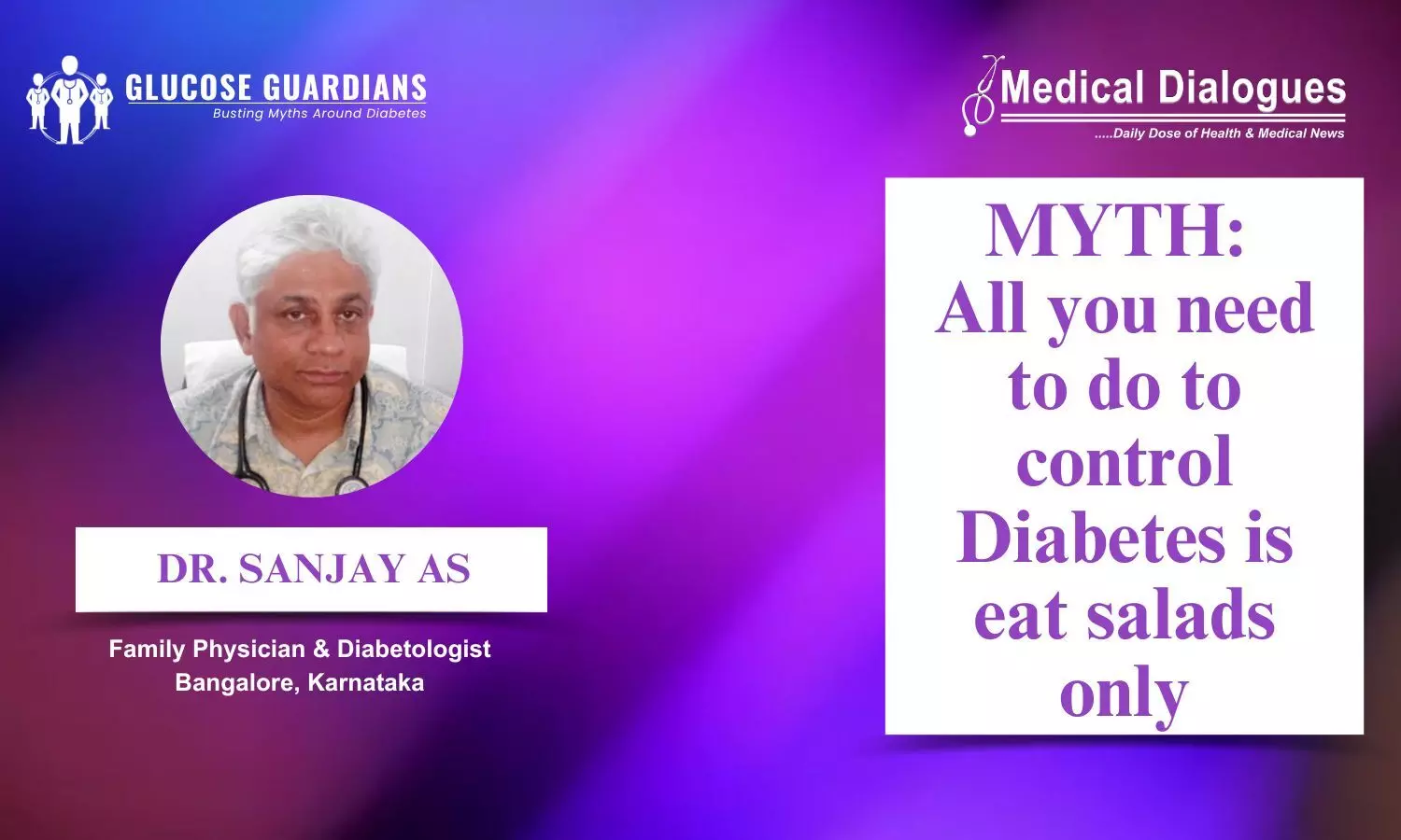 Can diabetes be effectively controlled by consuming only salads? - Dr Sanjay AS