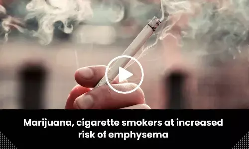 Marijuana, cigarette smokers at increased risk of emphysema