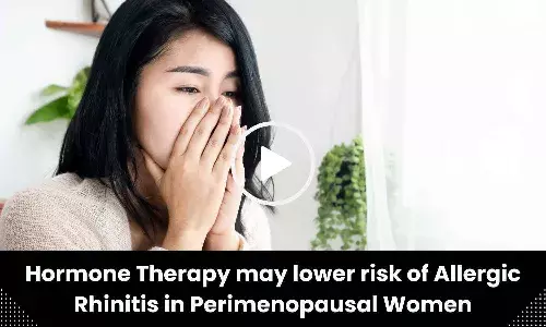Hormone Therapy may lower risk of Allergic Rhinitis in Perimenopausal Women