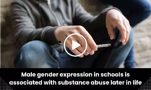 Male gender expression in schools is associated with substance abuse later in life