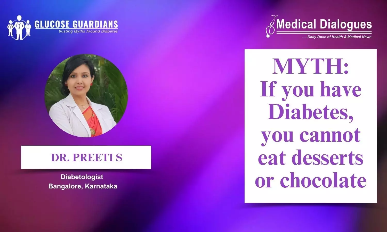 Can Individuals with Diabetes eat desserts or chocolates? - Dr Preeti S