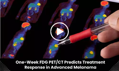 Just a week  of FDG PET/CT for treatment response in advanced melanoma