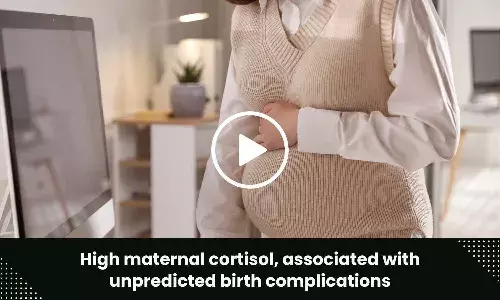 High maternal cortisol, associated with unpredicted birth complications