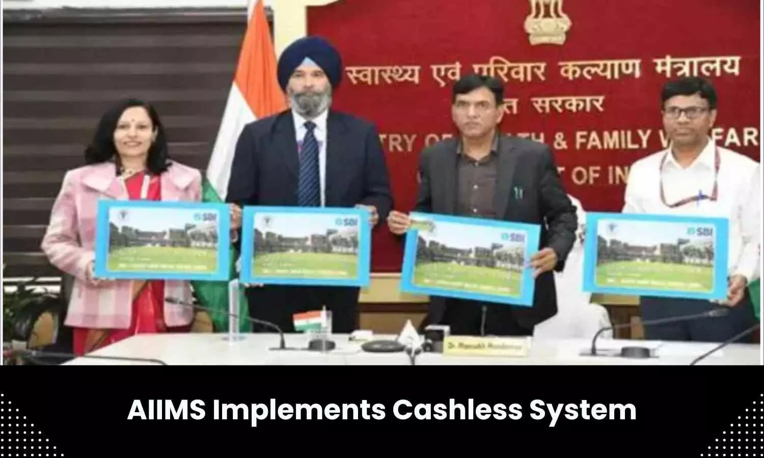 Dr Mansukh Mandaviya unveils AIIMS SBI Smart Payment Card