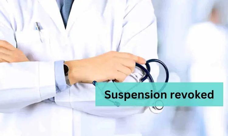 Relief: Doctors suspended on account of ratbite of patient get suspension revoked