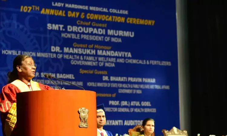 Lady Hardinge Medical College 107th convocation: President Murmu urges young doctors to explore careers in new frontiers in health