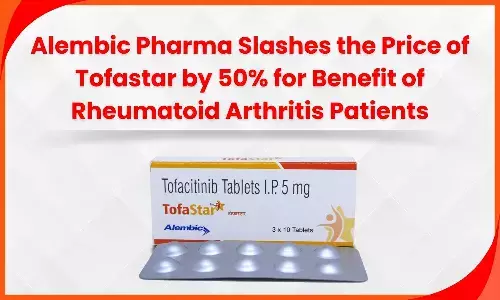Alembic Pharma Slashes the Price of Tofastar by 50% for Benefit of Rheumatoid Arthritis Patients