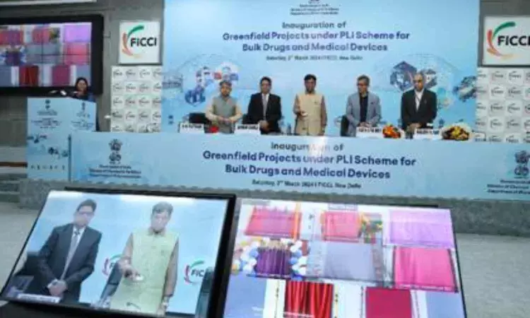 Dr Mansukh Mandaviya inaugurates 27 greenfield bulk drug park projects, 13 greenfield manufacturing plants for medical devices under the PLI Scheme