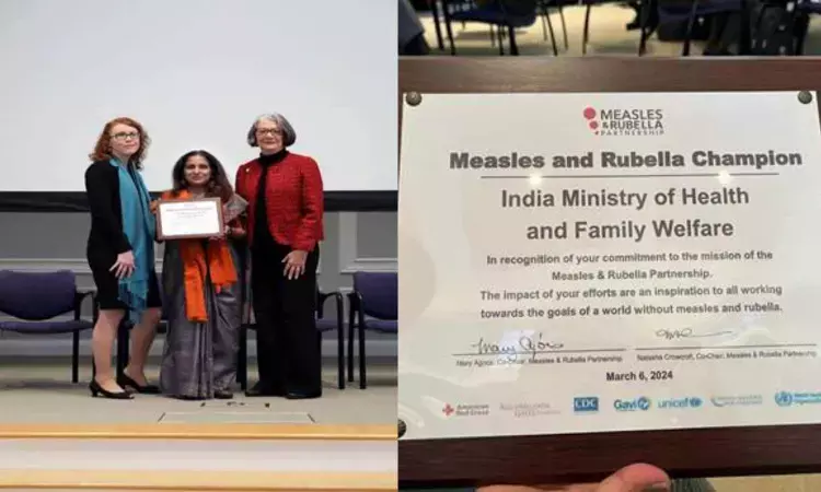 India receives award for exemplary efforts in Measles and Rubella Disease Prevention