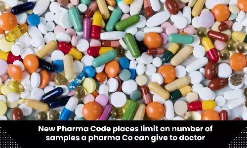 New Pharma Code places limit on number of samples a pharma Co can give to doctor