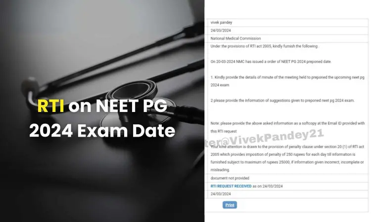 Why Did NEET PG 2024 Get Preponed? RTI Filed Before NMC
