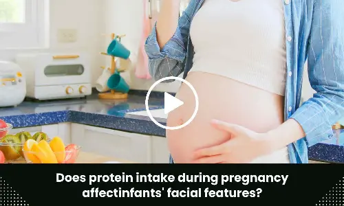Does protein intake during pregnancy affect infants facial features?