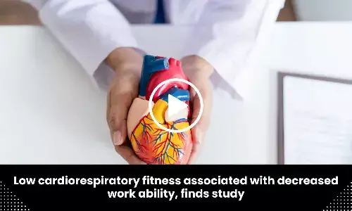 Low cardiorespiratory fitness associated with decreased work ability, finds study