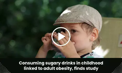 Consuming sugary drinks in childhood linked to obesity during adulthood, finds study