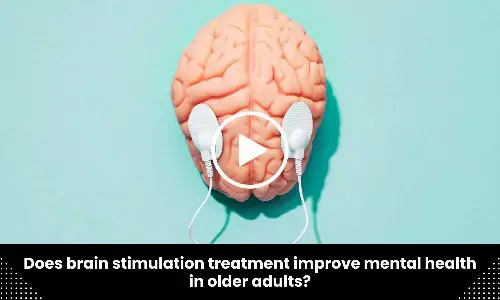 Does brain stimulation treatment improve mental health in older adults?