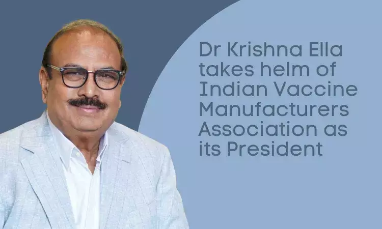 Bharat Biotech Chief Dr Krishna M Ella named as new President of Indian Vaccine Manufacturers Association