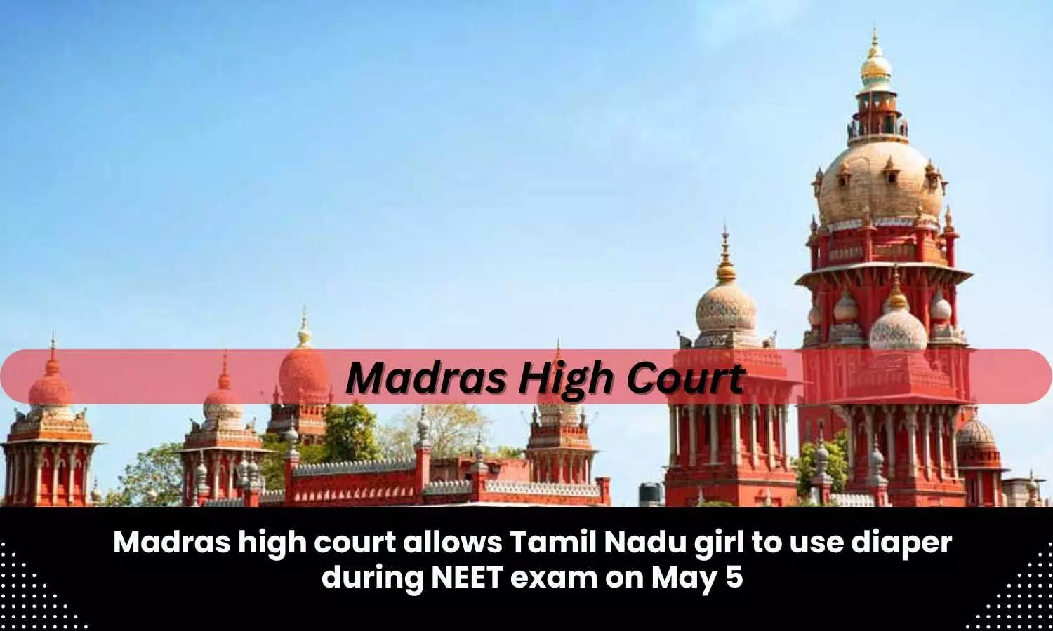 Madras HC permits NEET applicant to wear diaper in NEET exam on May 5