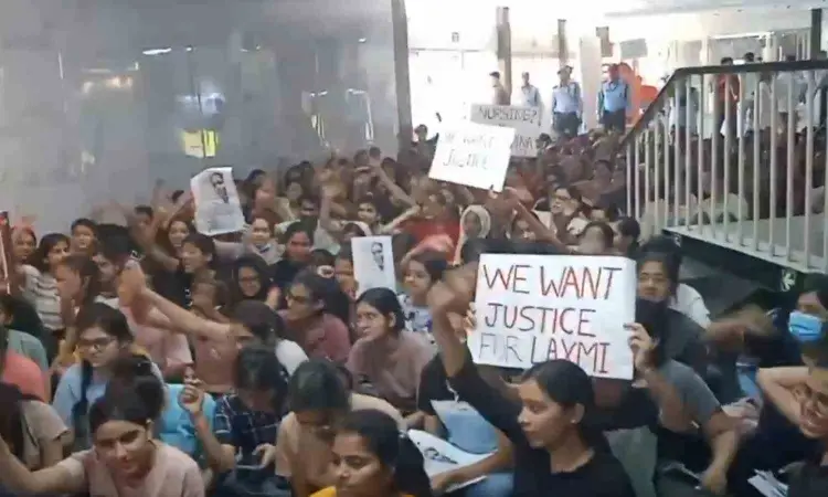 AIIMS nursing student suicide: Around 400 students hold protest, 2 tutors sent on leave, inquiry on