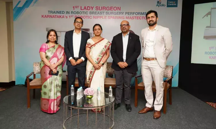 Apollo Cancer Centre performs Karnatakas first Robotic Nipple Sparing Mastectomy
