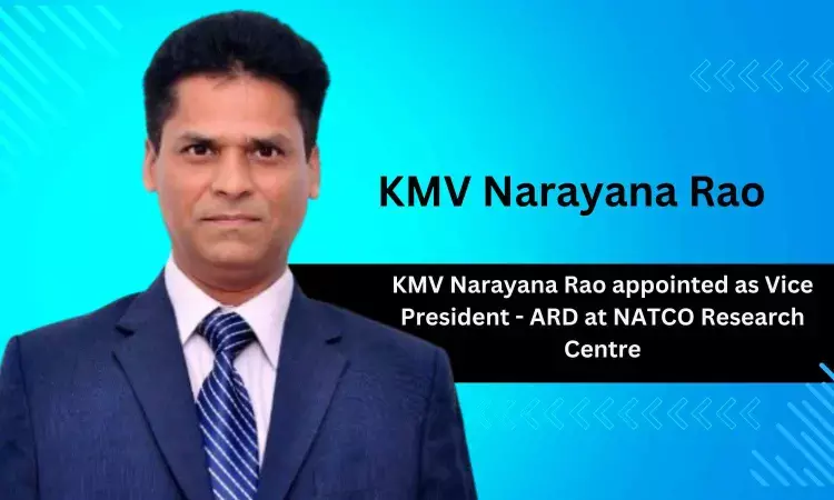 KMV Narayana Rao appointed as Vice President - ARD at NATCO Research Centre