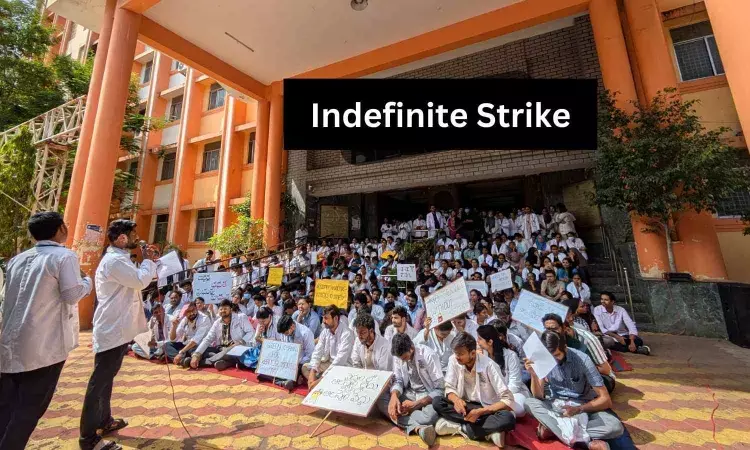 7000 Telangana Junior doctors on strike demanding timely stipend disbursement