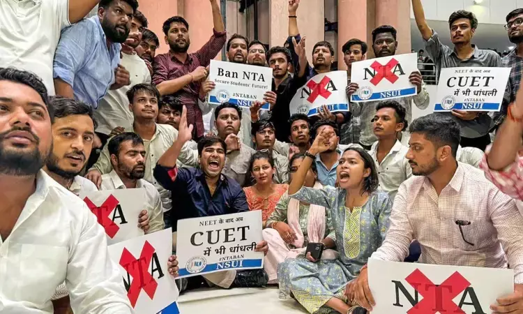 Shut down NTA, chant NSUI members as they storm into NTA office over NEET row