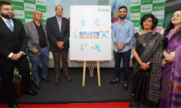 Renowned cricketer Ajinkya Rahane unveils sports injury clinic at Fortis Hospital Mulund