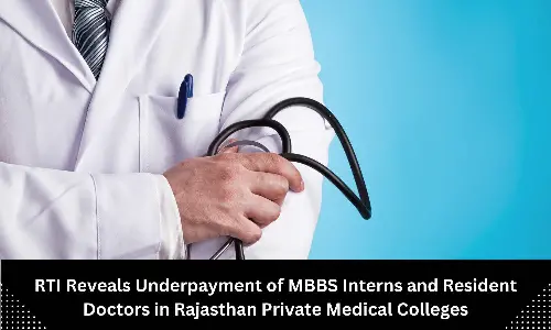 MBBS interns, resident doctors paid far less than Govt mandate in several Rajasthan Private Medical Colleges, reveals RTI