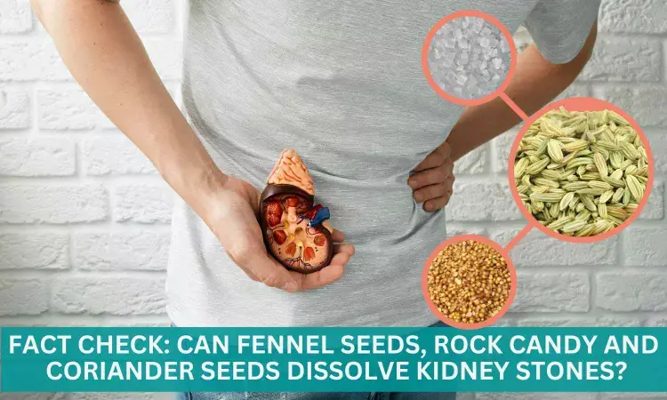 Fact Check: Can fennel seeds, rock candy and coriander seeds dissolve kidney stones?