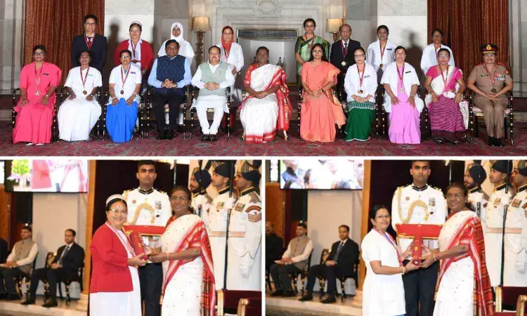 President Murmu confers Florence Nightingale Awards on 15 nurses for outstanding service