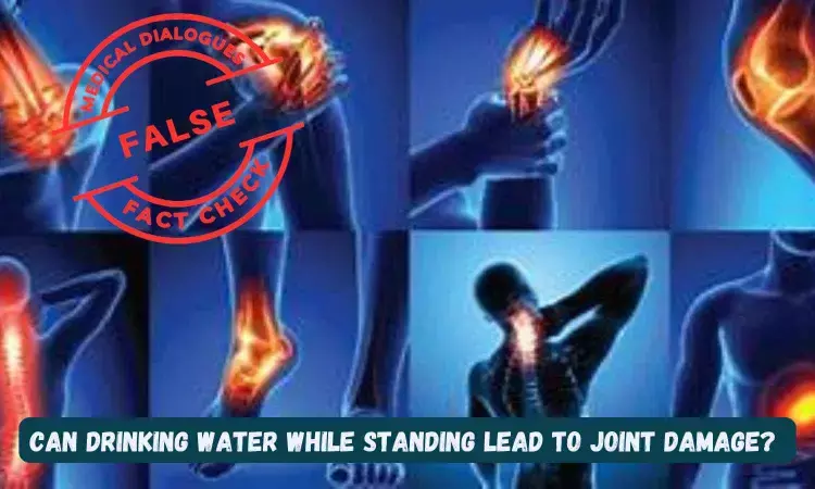 Fact Check: Can Drinking Water While Standing Lead To Joint Damage?